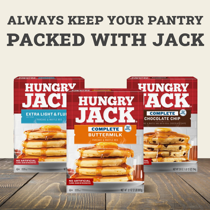 Hungry Jack Complete Extra Light and Fluffy Pancake Mix and Waffle Mix 32 oz