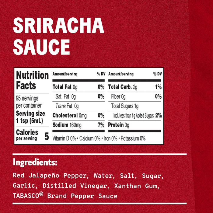 TABASCO Brand Sriracha Sauce, 20 Fl Oz (Pack of 1)