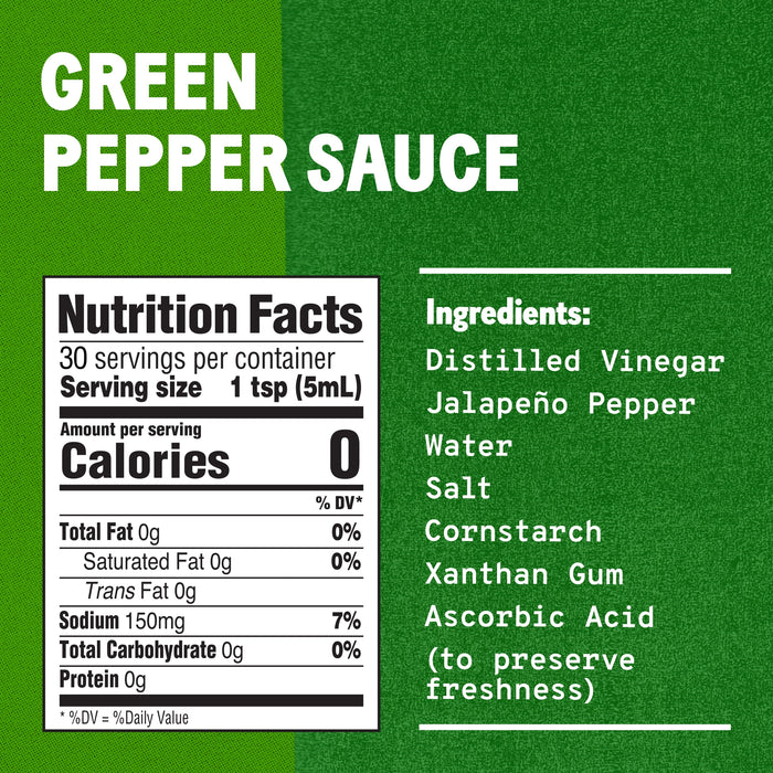 Tabasco Milder Green Pepper Sauce, 5 Ounce