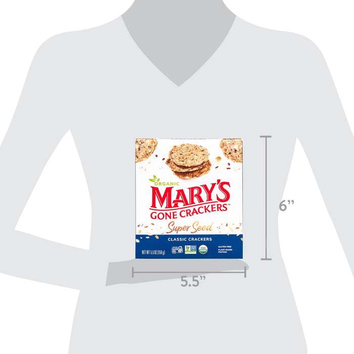 Mary's Gone Crackers Original healthy Super Seed Crackers,ORGANIC & GLUTEN FREE 5.5 Ounce