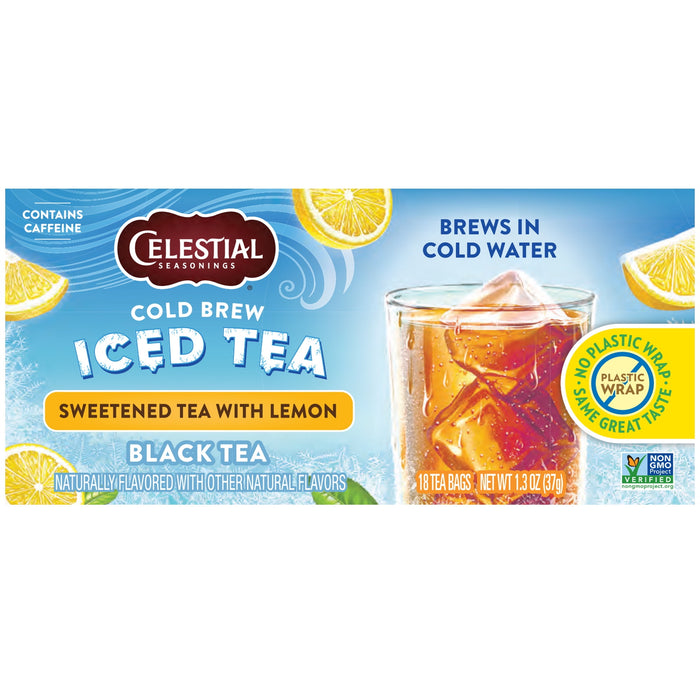 Celestial Seasonings Cold Brew Sweetened With Lemon, 18 Count