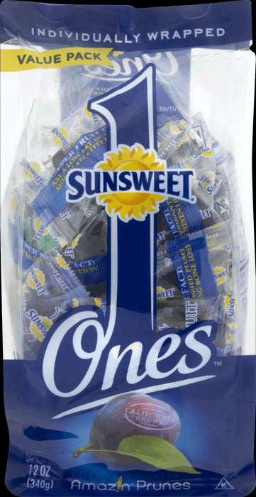 Sunsweet Ones Individually Wrapped Dried Prunes Value Pack 12 ounce