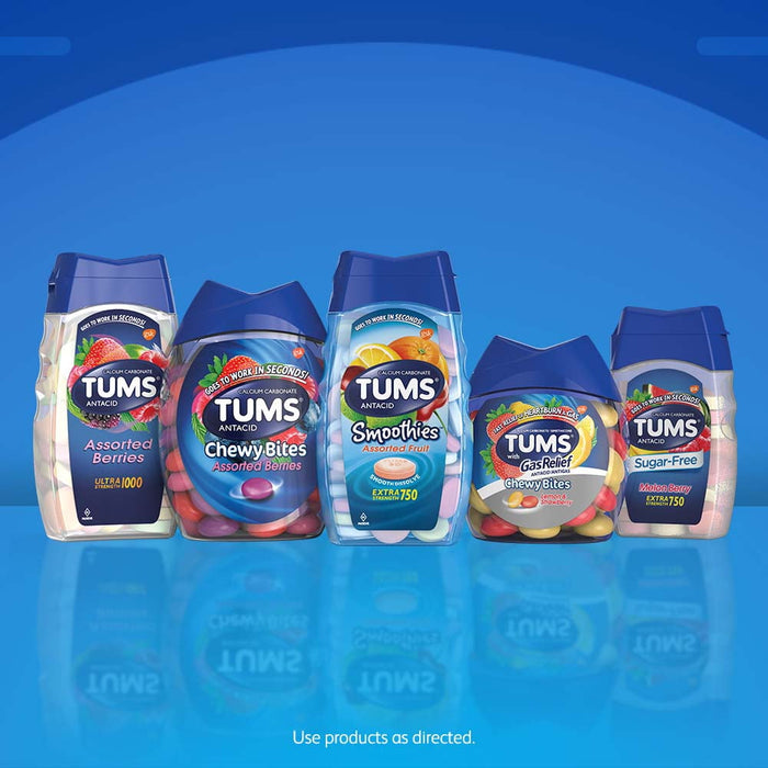 TUMS Antacid Chewable Tablets Peppermint