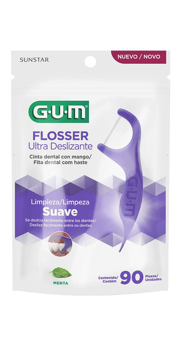 GUM Comfort Slide Floss Picks Fresh Mint Flavor, 90 ct