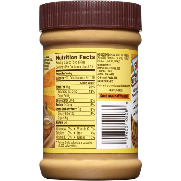 Skippy Peanut Butter, Honey Creamy, 15 oz