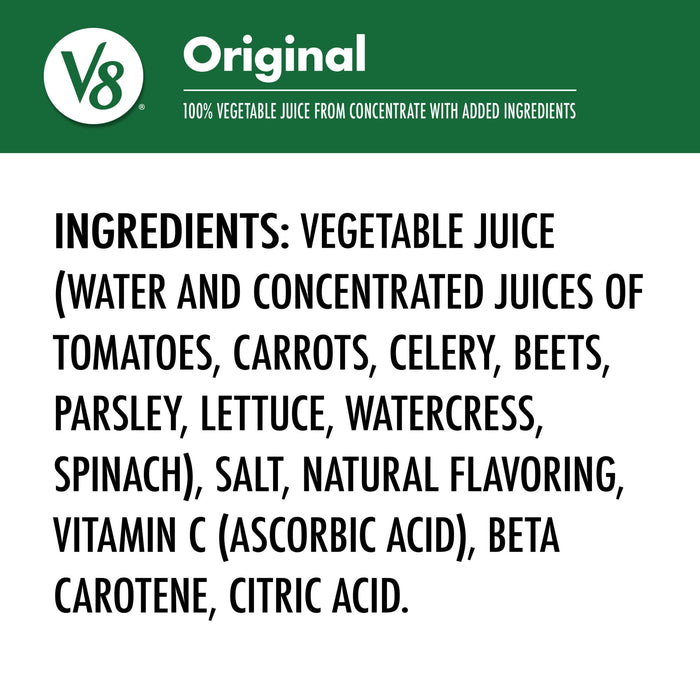 V8 Original 100% Vegetable Juice, 46 fl oz Can