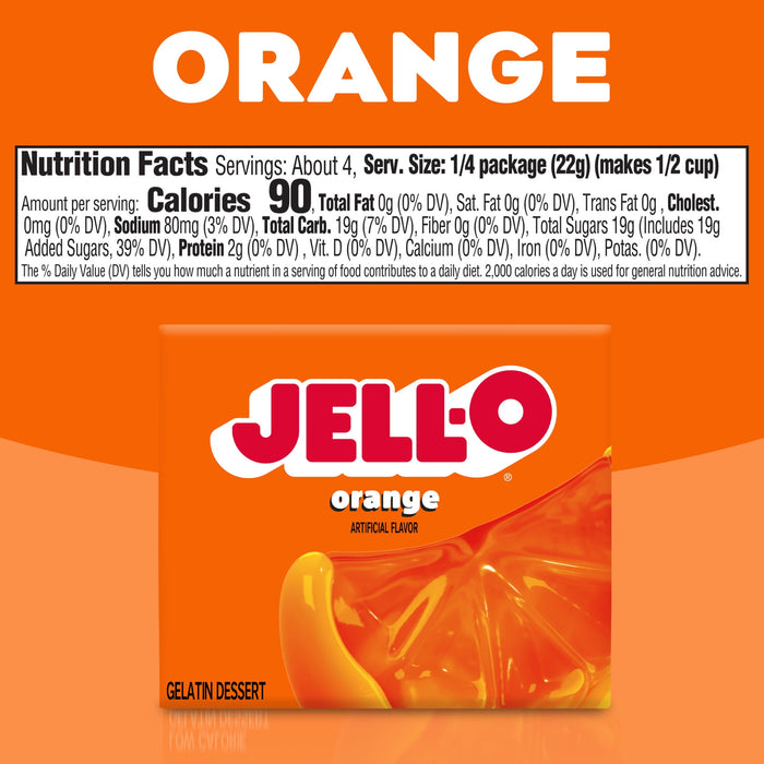 Jell-O Orange Gelatin Mix (3 oz Box)