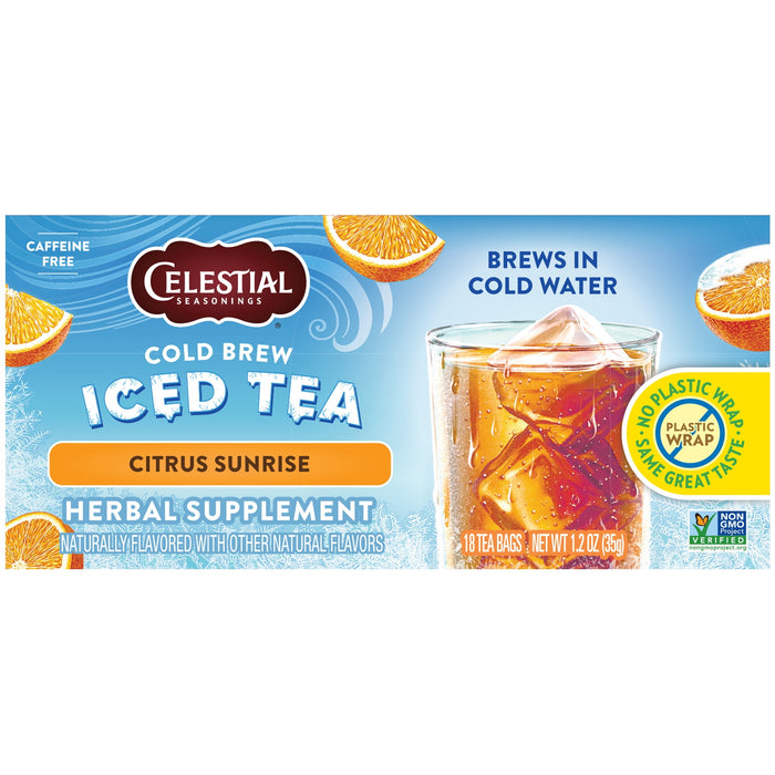 Celestial Seasonings Cold Brew Citrus Sunrise, 18 Count