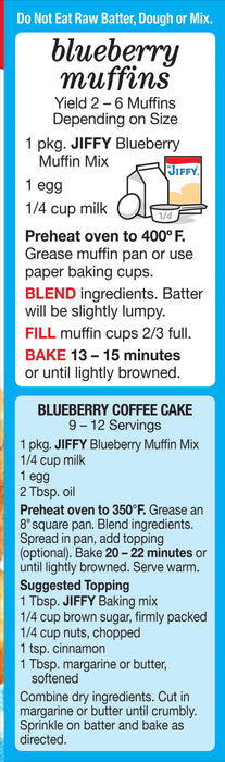 Jiffy Muffin Mix, Blueberry, 7 oz