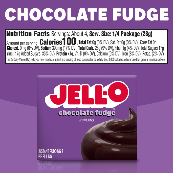 Jell-O Chocolate Fudge Instant Pudding, 3.9 Ounce