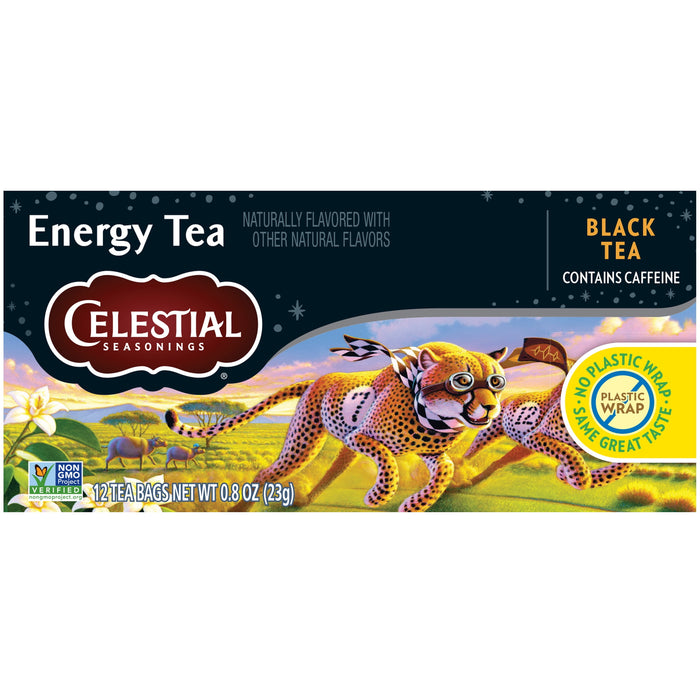 Celestial Seasonings Black Tea, Energy Black Tea, 12 Count