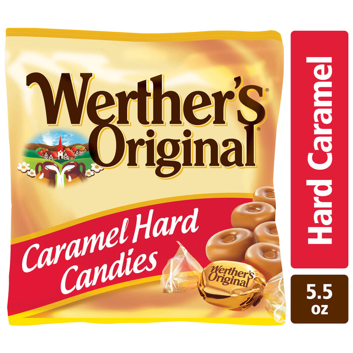 Werther's Original Hard Caramel Candy, Made with real butter and fresh cream, Individually wrapped 5.5 oz Bag