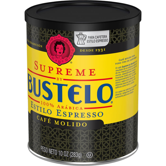 BUSTELO ESPRESSO GROUND COFFEE CAFFEINE CAN 10 OZ