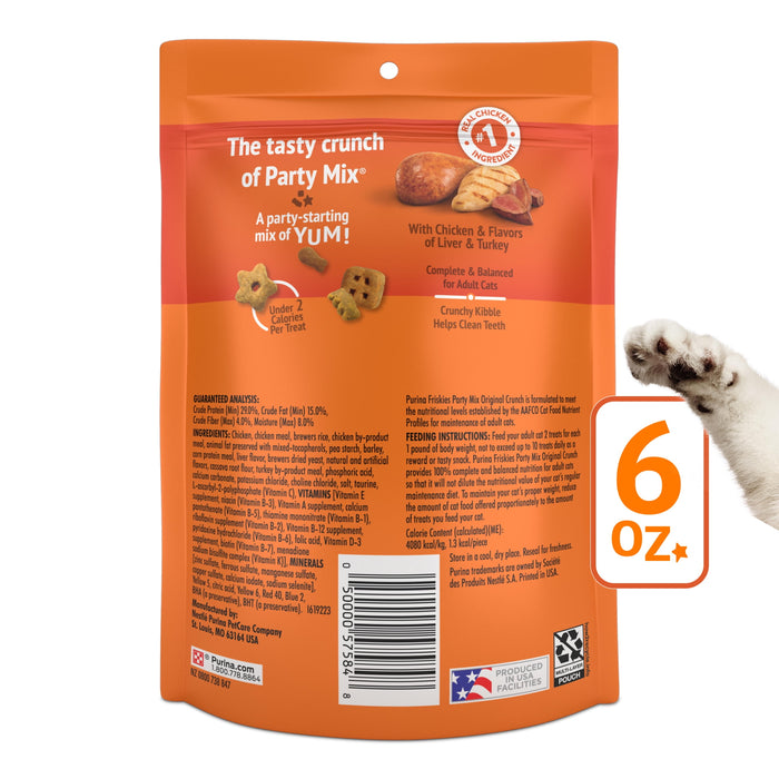 Friskies Party Mix, Original Chicken Liver & Turkey, 6 oz