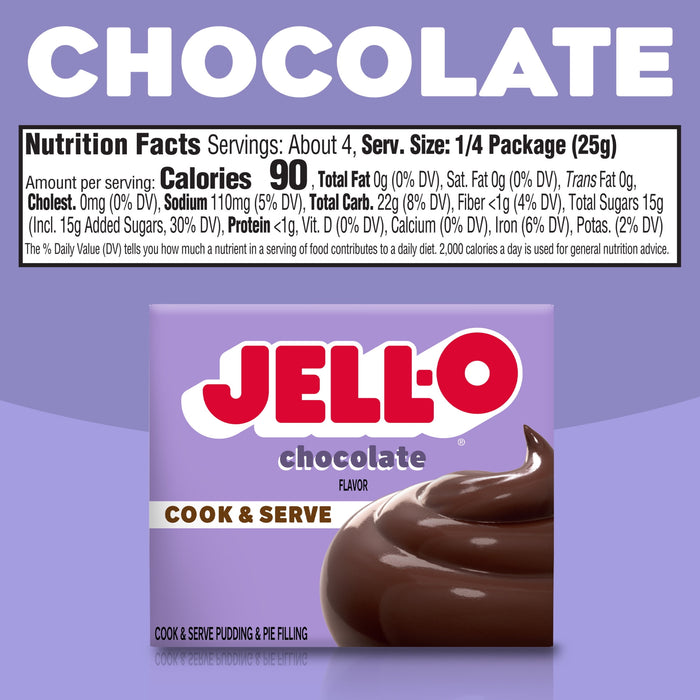 Jell-O Cook & Serve Chocolate Pudding & Pie Filling (3.4 oz Box)