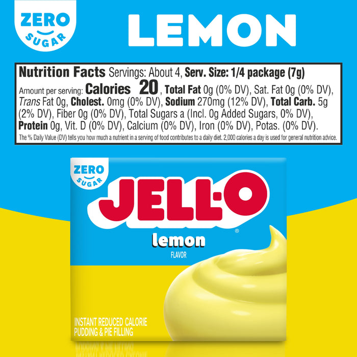 Jell-O Lemon Pudding Sugar Free/Fat Free, 1oz