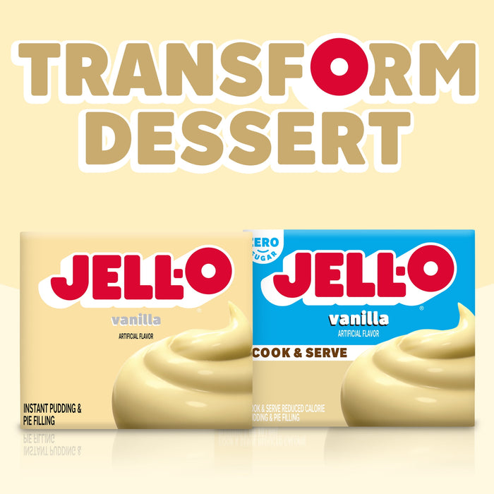 Jell-O Vanilla Instant Pudding & Pie Filling, 3.4 ounce