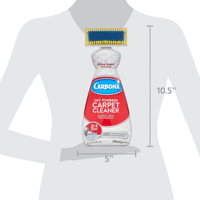 Carbona 2 in 1 Oxy-Powered Carpet & Upholstery Cleaner Pet Bottle, No Scent, 27.5 Fl Oz