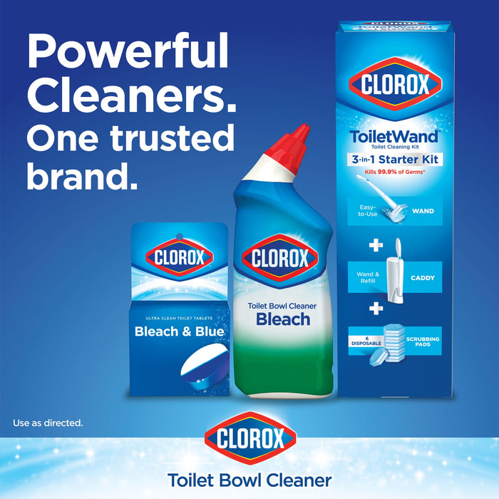 COLROX Bleach & Blue Toilet Bowl Cleaner, Rain Clean Scent 2 ct