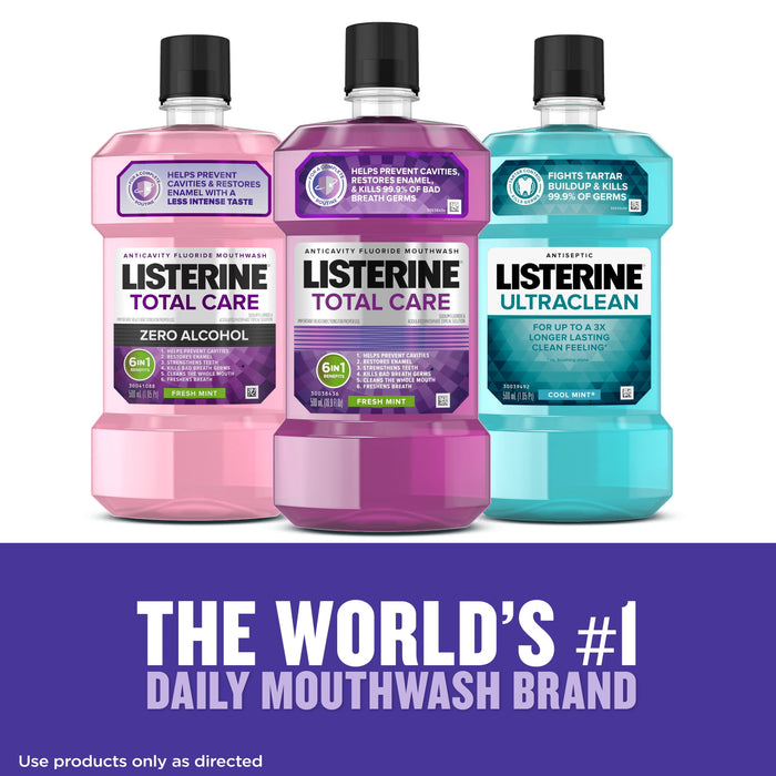 Listerine Total Care Anticavity Mouthwash, Fresh Mint, 3.2 Ounce