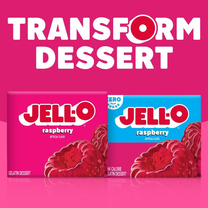 Jell-O Dry Package Dessert Jell-O Raspberry Instant Gelatin Mix, 3 Ounce (Pack of 1)