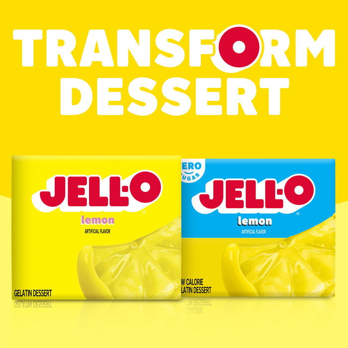 Jell-O Lemon Gelatin Mix, 3 oz Boxes