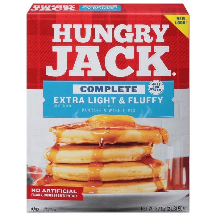 Hungry Jack Complete Extra Light and Fluffy Pancake Mix and Waffle Mix 32 oz