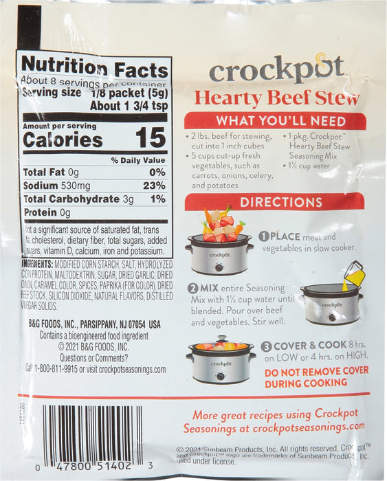 Crock-Pot Hearty Beef Stew Seasoning Mix, 1.5 Ounce