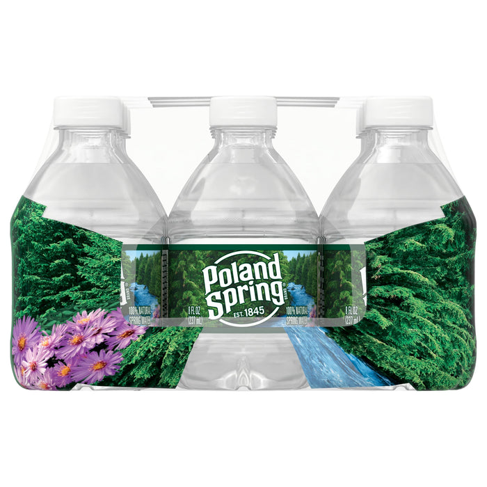 Poland Spring Natural Spring Water, 8 Fl Oz - 12ct