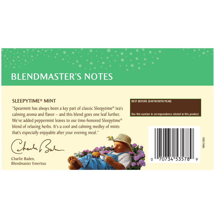 Celestial Seasonings Tea Sleepy time Mint 20 Bag, 20 ct