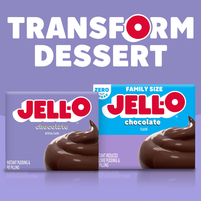 JELL-O Chocolate Instant Gelatin Dessert Mix (3.9 oz Box)