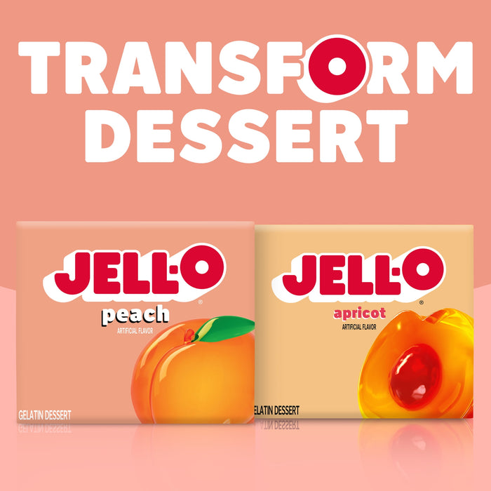 Jell-O Gelatin Dessert, Peach 3 oz Box