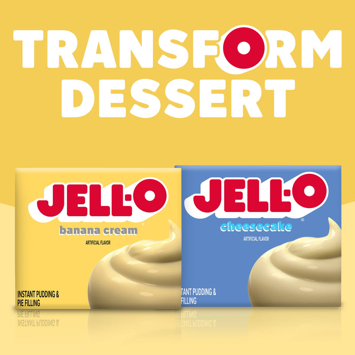 Jell-O Banana Cream Instant Pudding & Pie Filling Mix - 3.4 Oz