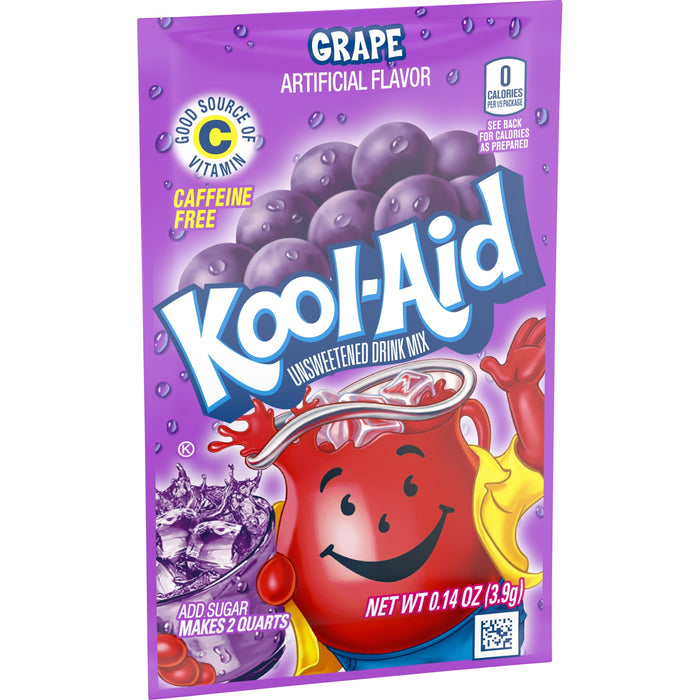 Kool-Aid Unsweetened Caffiene Free Grape Zero Calories Powdered Drink Mix 1 Count Pitcher Packet