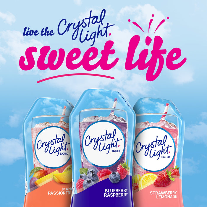 Crystal Light Sugar-Free Zero Calorie Liquid Water Enhancer - Blueberry Raspberry (1.62 fl oz Bottle)