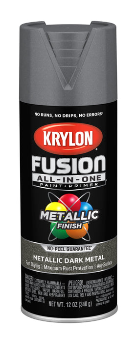 Krylon Fusion All-In-One Spray Paint & Primer Dark Metal 12 Oz.