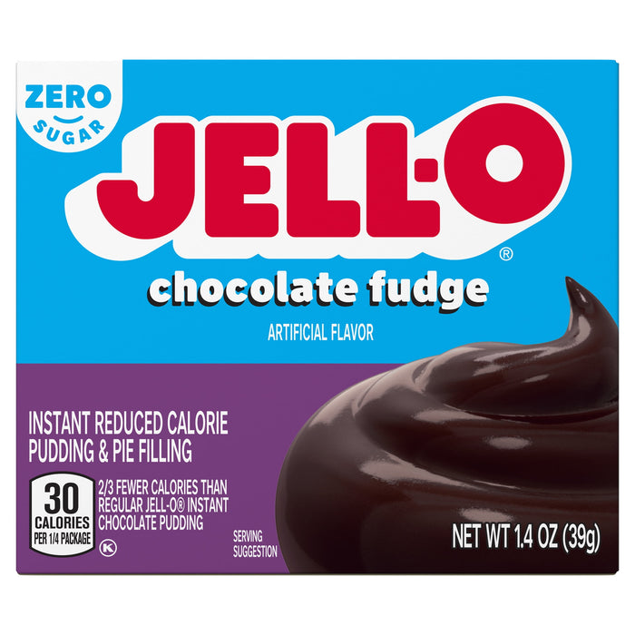 Jell-O Sugar Free Gelatin Chocolate Fudge Instant Pudding 1.4 OZ Box