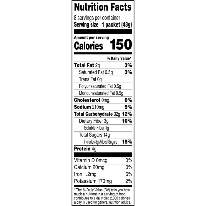 Quaker Instant Oatmeal, Raisins & Spice, 1.51oz Packets (8 Pack)