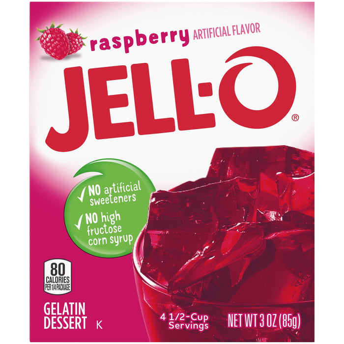 Jell-O Dry Package Dessert Jell-O Raspberry Instant Gelatin Mix, 3 Ounce (Pack of 1)