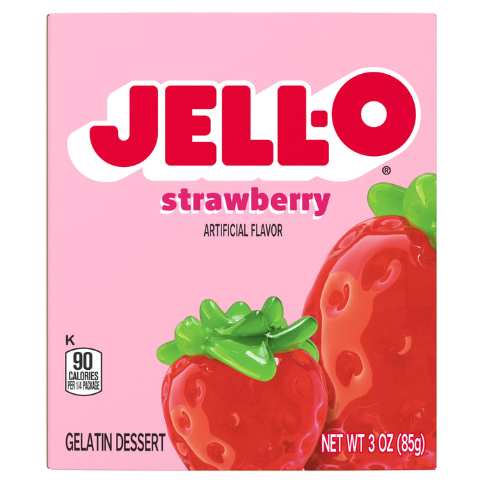 Jell-O Gelatin Mix, Strawberry, 3 oz