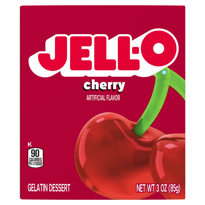 Jell-O Gelatin Dessert, Cherry 3 oz Box