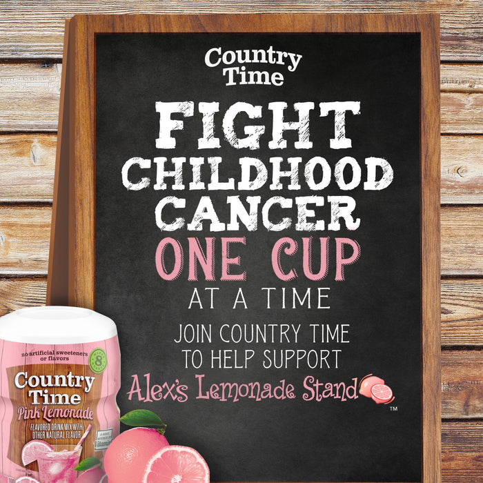 Country Time Strawberry Lemonade Naturally Flavored Powdered Drink Mix 19 oz Canister