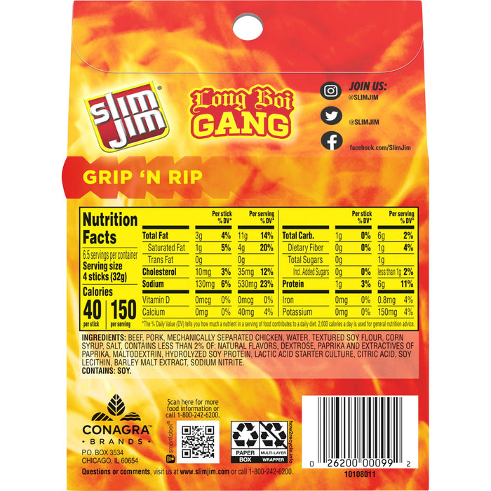 Slim Jim Spicy Flavor, .28 Oz. 26-Count, 7.28 Oz. (Pack of 1)