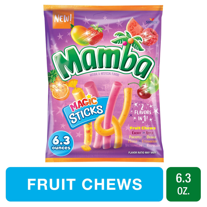 Mamba Fruit Chews Magic Sticks Candy Sticks 6.3 oz