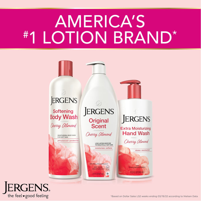 Jergens Original Scent Dry Skin Moisturizer with Cherry Almond Essence 10 oz