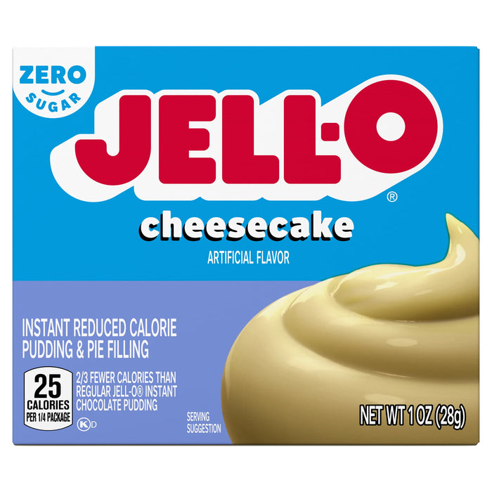 JELL-O Sugar-Free Instant Pudding and Pie Filling, Cheesecake, 1 Ounce