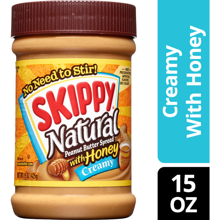 Skippy Peanut Butter, Honey Creamy, 15 oz