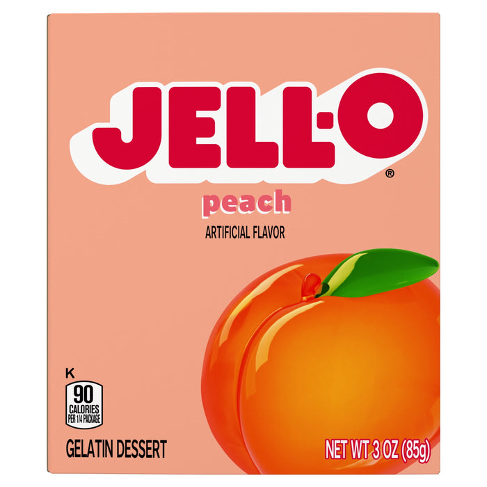 Jell-O Gelatin Dessert, Peach 3 oz Box