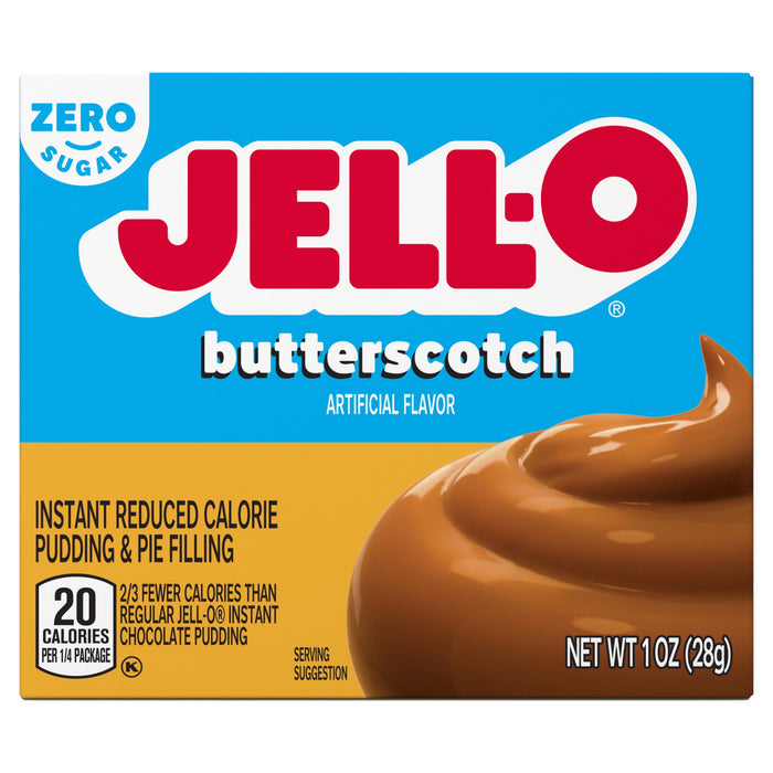 JELL-O Butterscotch Sugar Free Fat Free Instant Pudding & Pie Filling Mix (1 oz Box)