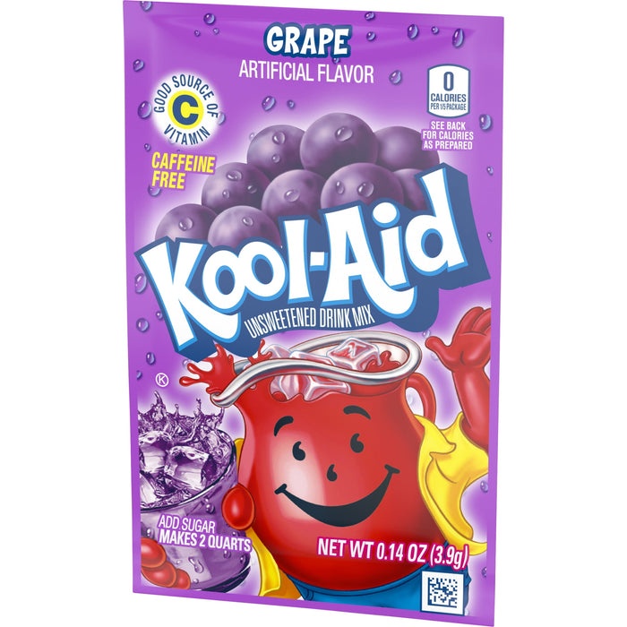 Kool-Aid Unsweetened Caffiene Free Grape Zero Calories Powdered Drink Mix 1 Count Pitcher Packet